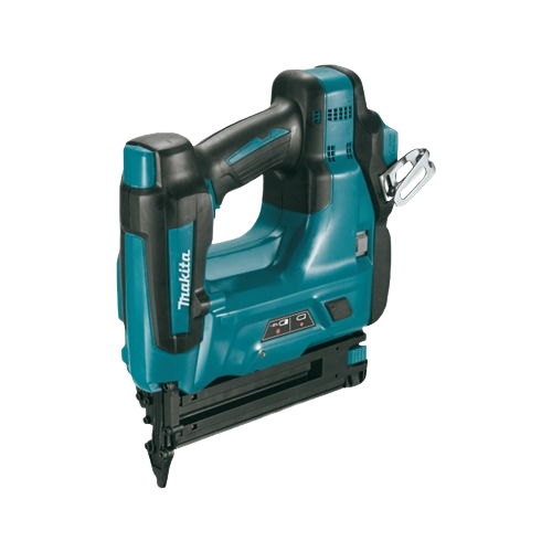 Cordless blue and black brad nailer tool designed for efficient home improvement and woodworking tasks