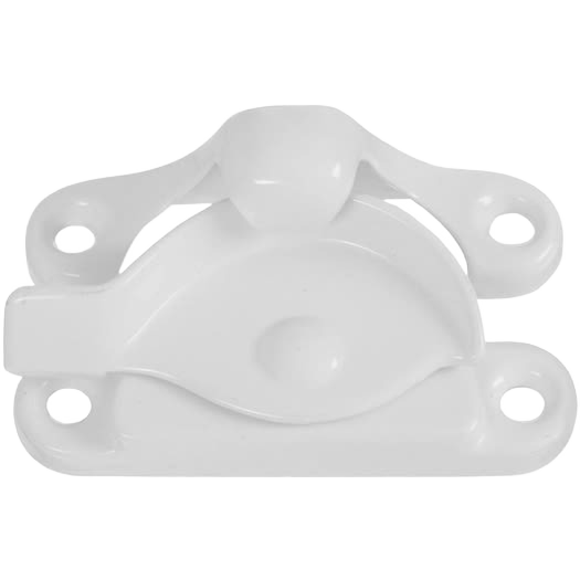 White zinc die-cast crescent sash lock for secure window closure in doors and window accessories under $50 collection