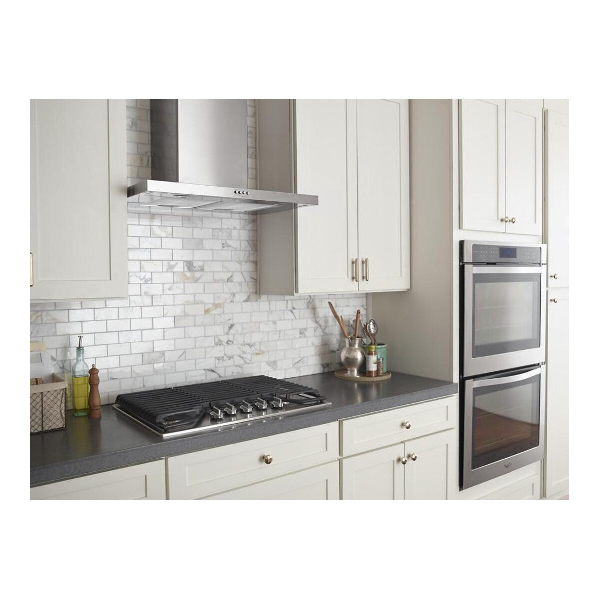 30" Stainless Steel Wall Mount Flat Range Hood