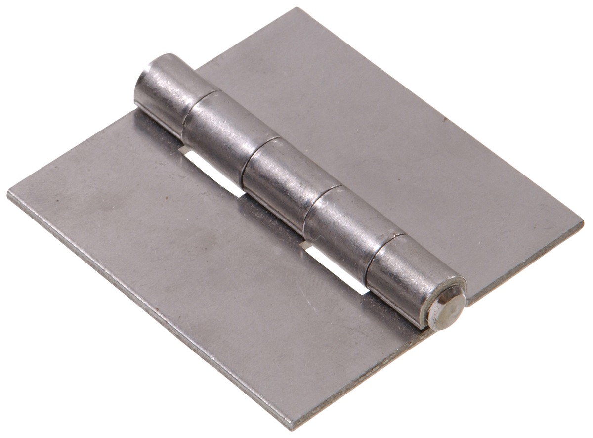 Hardware Essentials 3" Weldable Surface Hinge Square Corner Plain Steel, 3-Pack