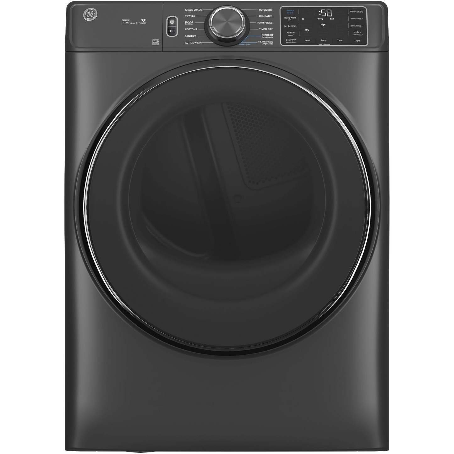 GE® ENERGY STAR® 7.8 cu. ft. Capacity Smart Front Load Gas Dryer with Steam and Sanitize Cycle