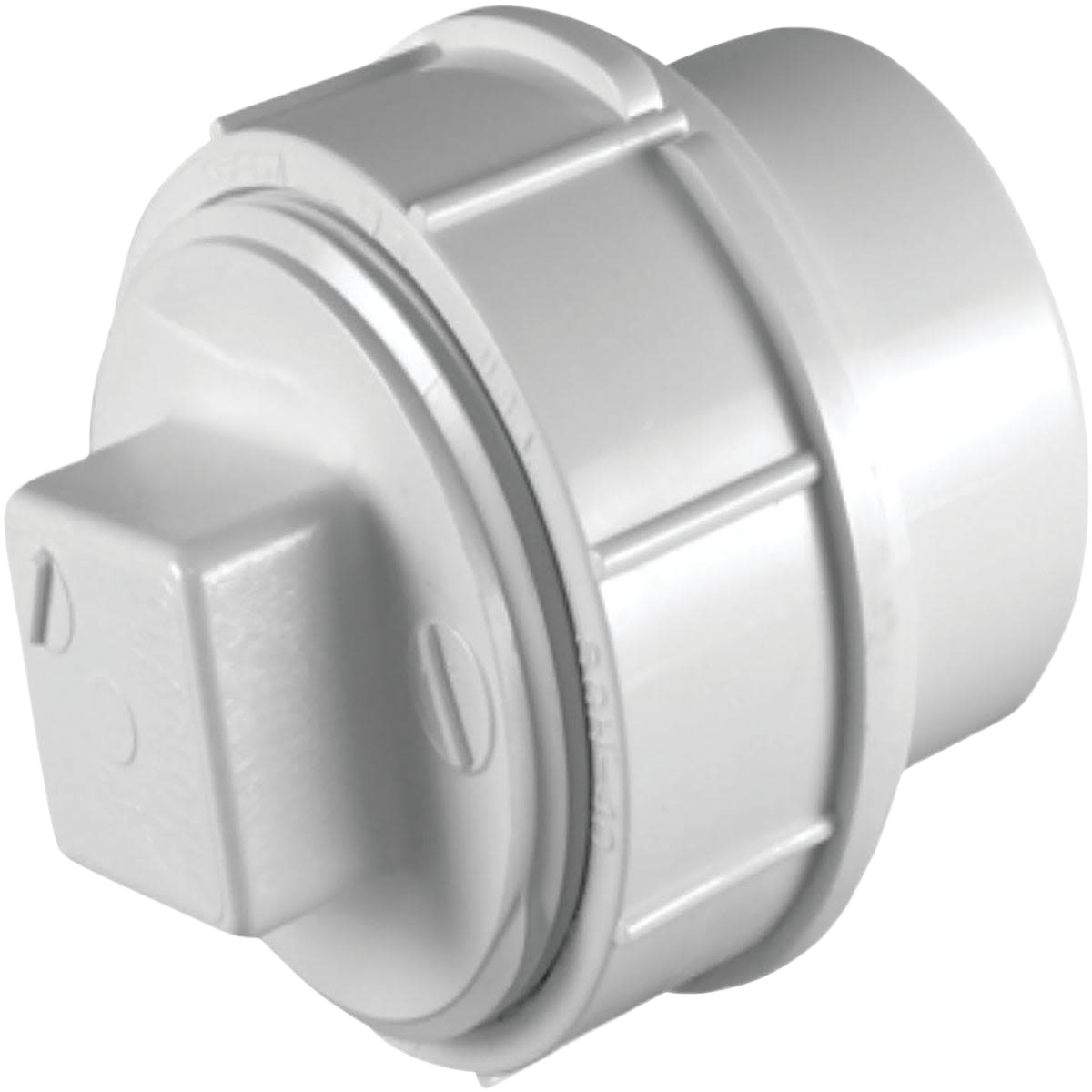PVC cleanout fitting with threaded plug for 3-inch Schedule 30 pipes, ideal for plumbing and home improvement projects