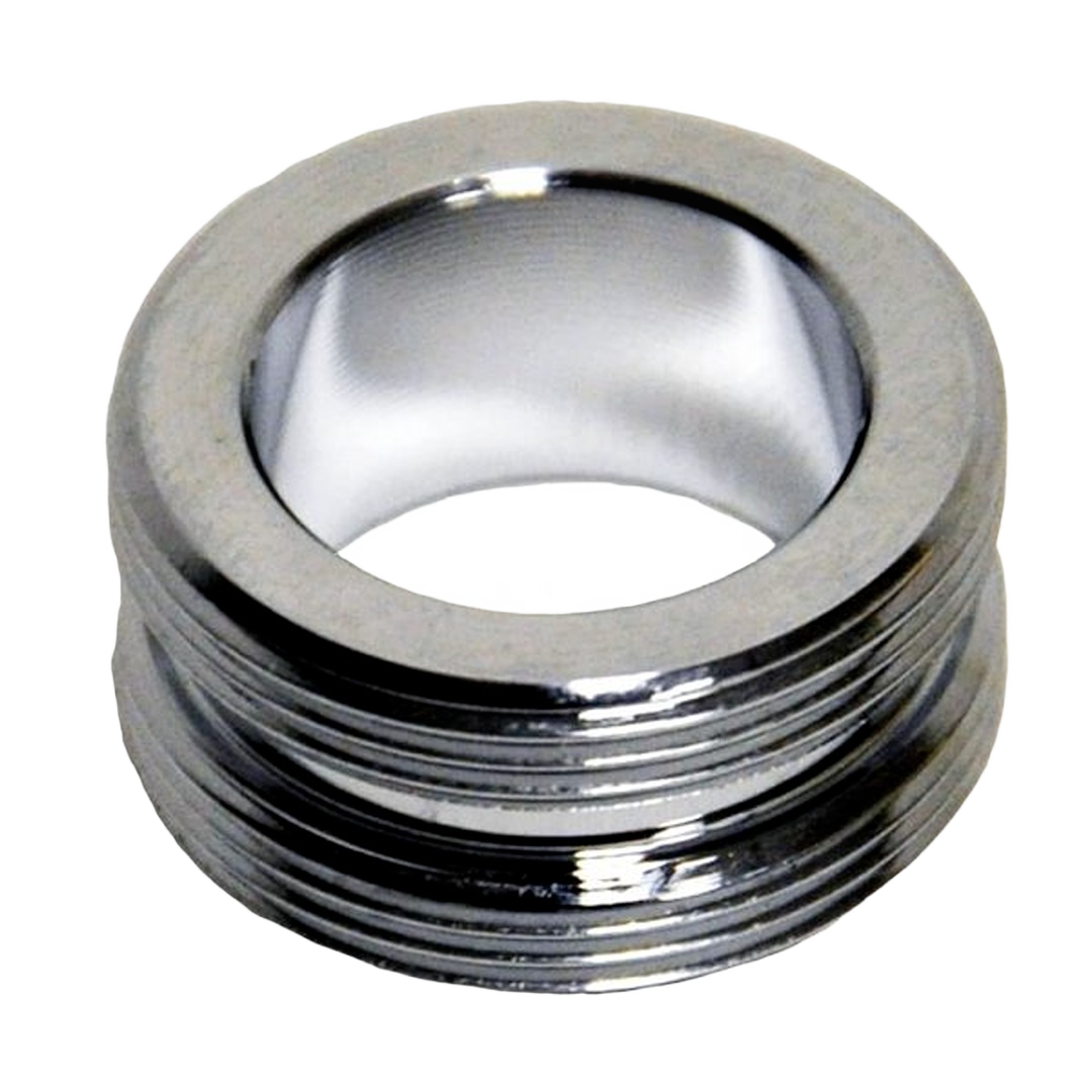 Chrome male threaded aerator adapter for plumbing and faucet repair in home improvement projects
