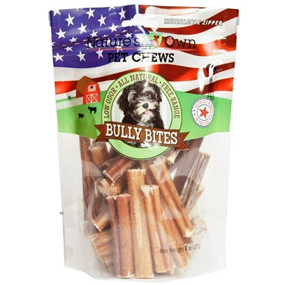 Resealable bag of natural bully bites dog chews in treats and pet supplies under $50 collection