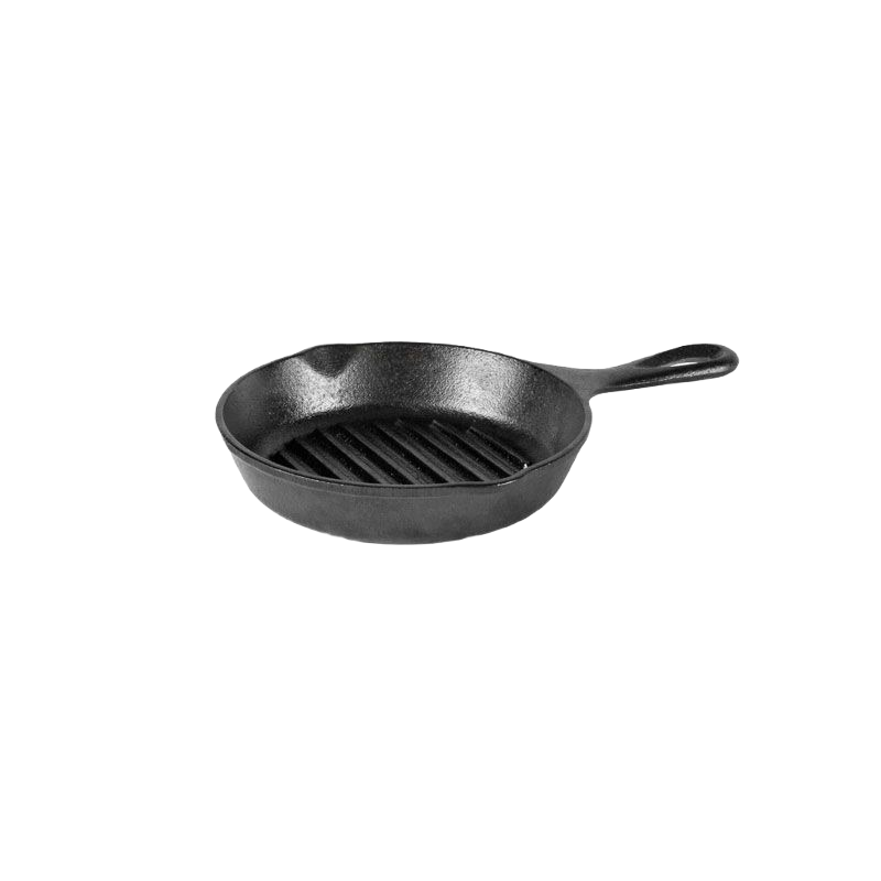 6.5 inch Lodge cast iron grill pan with ribbed surface for searing and grilling in kitchenware under $50 collection