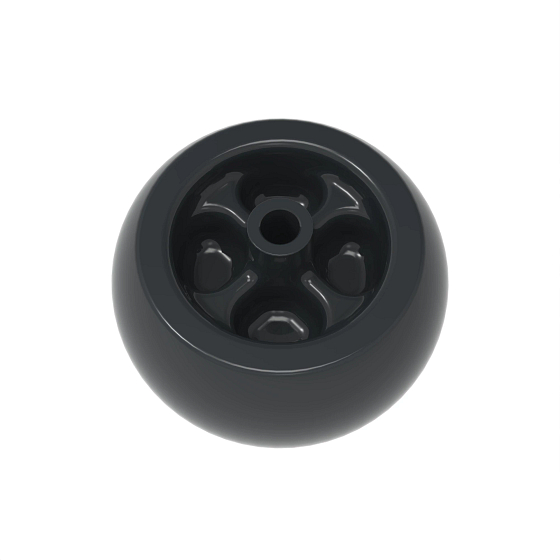 John Deere UC28193 5 X 2.75 Smooth Black Deck Wheel, 4-Pack