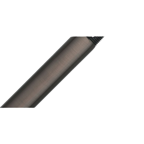 Bronze patina metal downrod with threaded end for ceiling fan or light fixture installation in home improvement projects