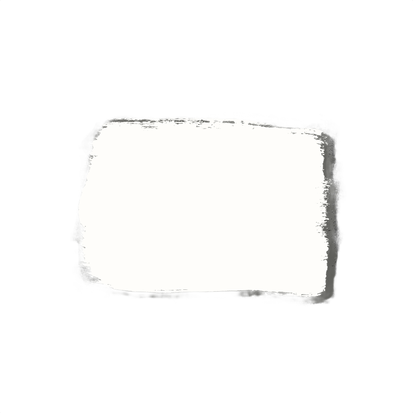 Splotch of crisp white acrylic latex paint sample for home improvement and specialty paint projects under $50 and $25 collections