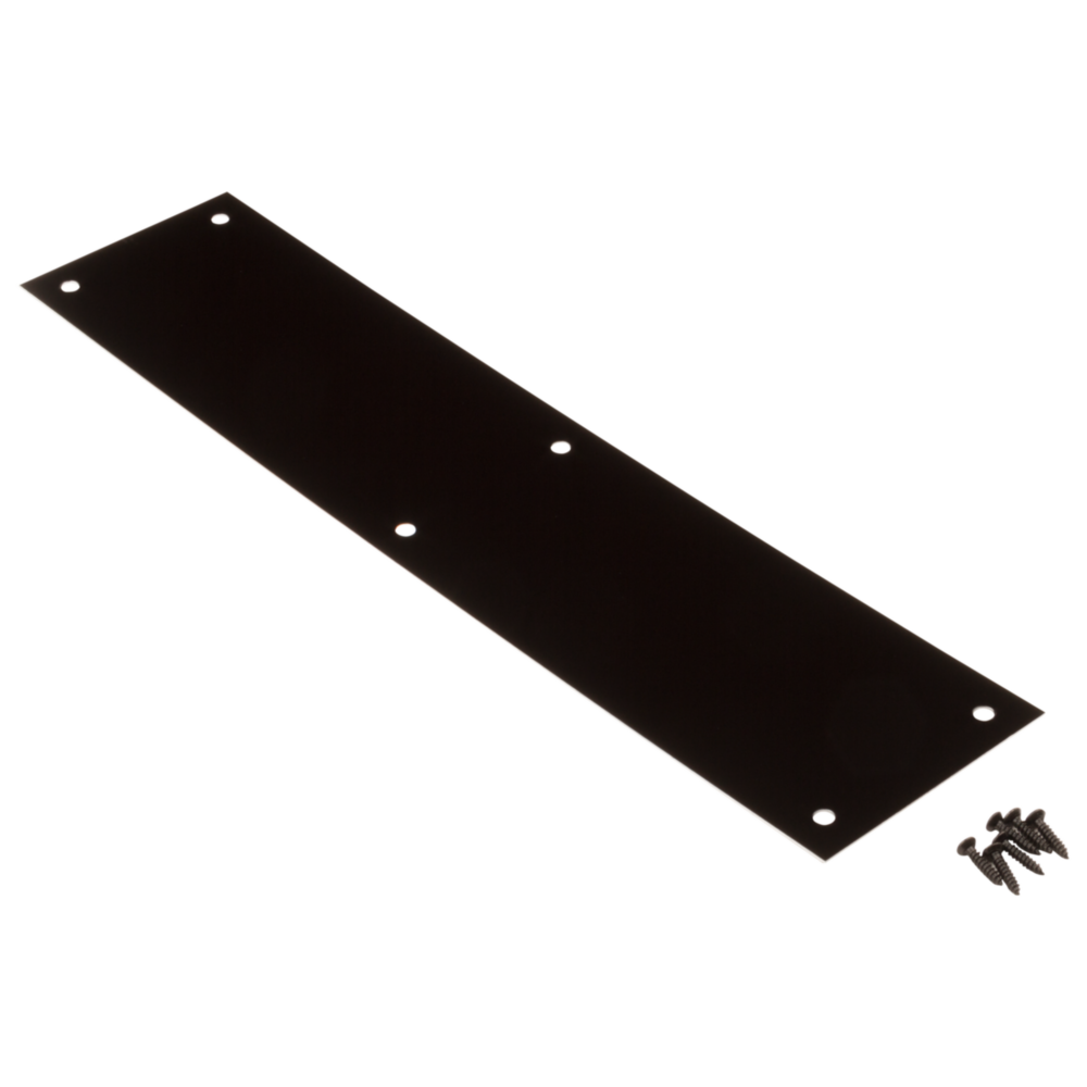 Oil rubbed bronze door push plate with mounting screws for door accessories in home improvement under $50 collection