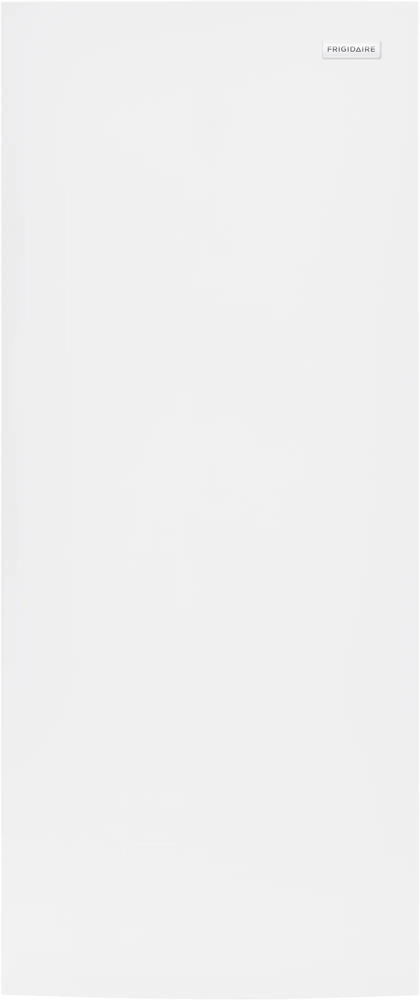 White upright refrigerator with a smooth front door and discreet brand logo, suitable for Refrigerators, Kitchen & Kitchenware, Appliances, and All Products collections.