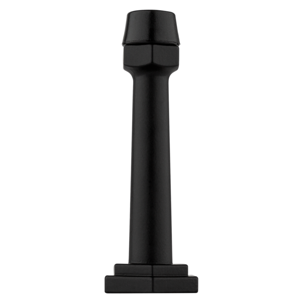 Matte black 3-inch wall door stop with sturdy base for door protection in door accessories and home improvement collections