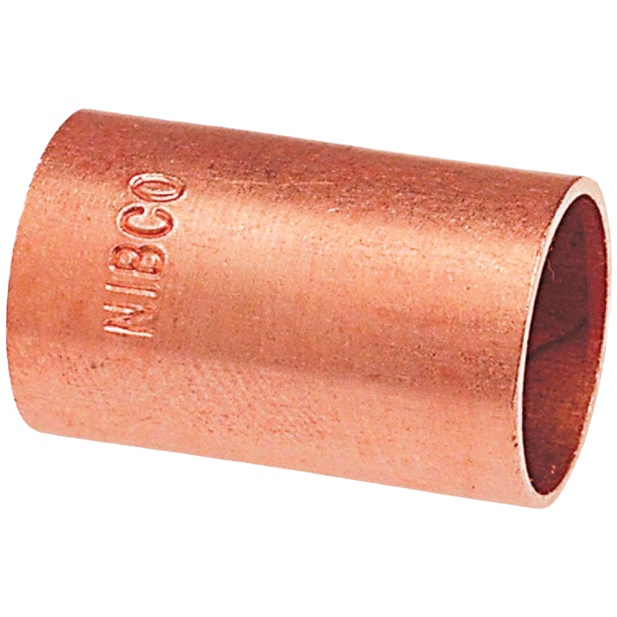 Copper coupling pipe fitting without stop for plumbing and copper pipe connections in home improvement collections