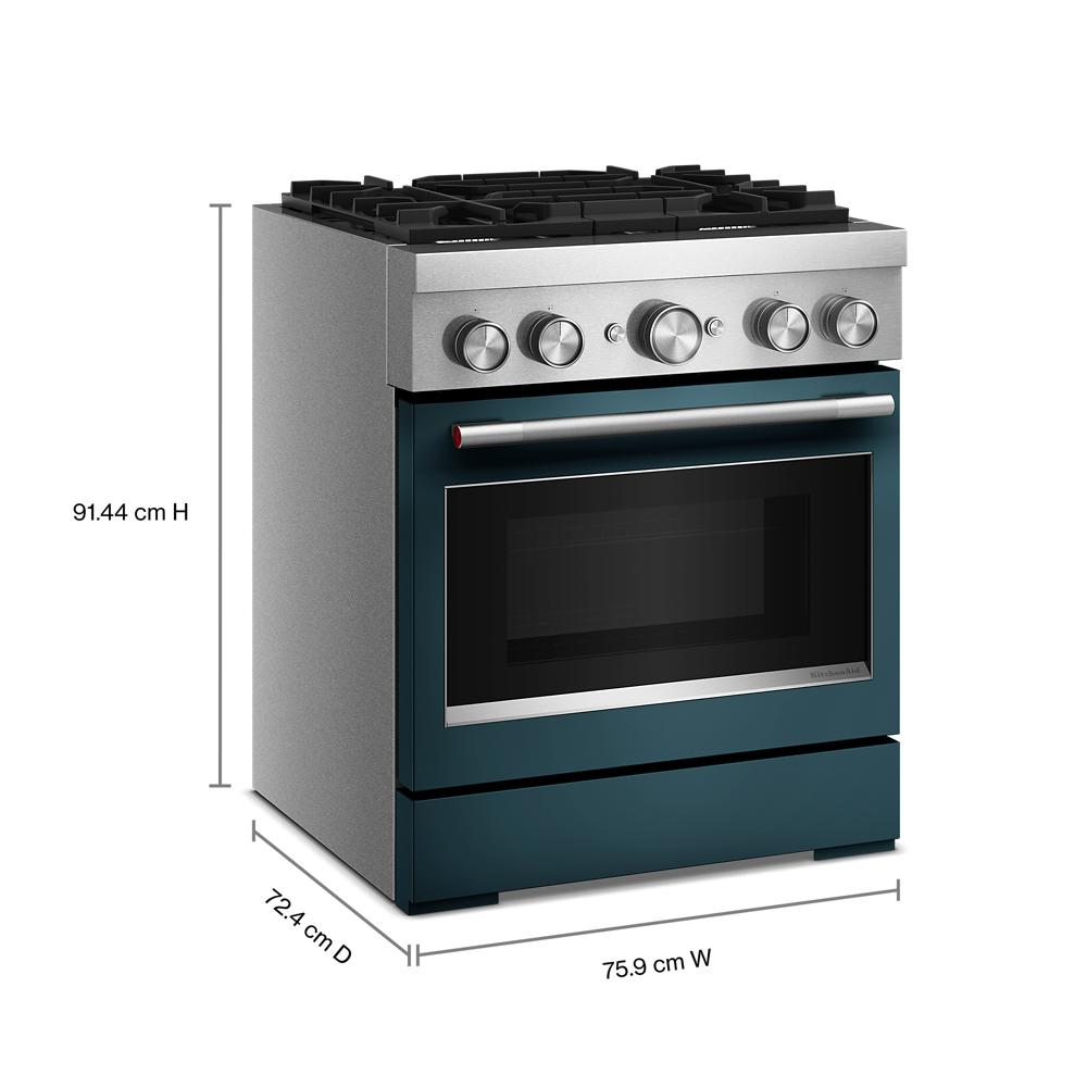 30-Inch 4 Burner Commercial-Style Dual Fuel Range with No Preheat Air Fry Mode
