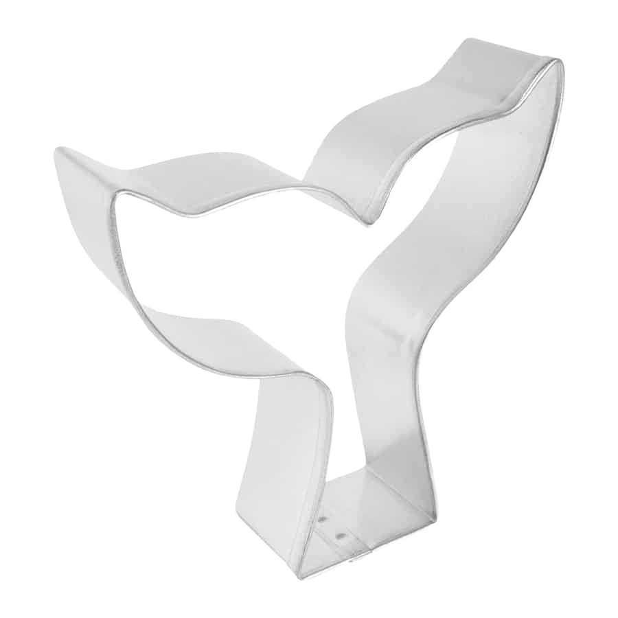 Metal cookie cutter shaped like a mermaid tail for creative baking and decorating in home kitchens and DIY projects