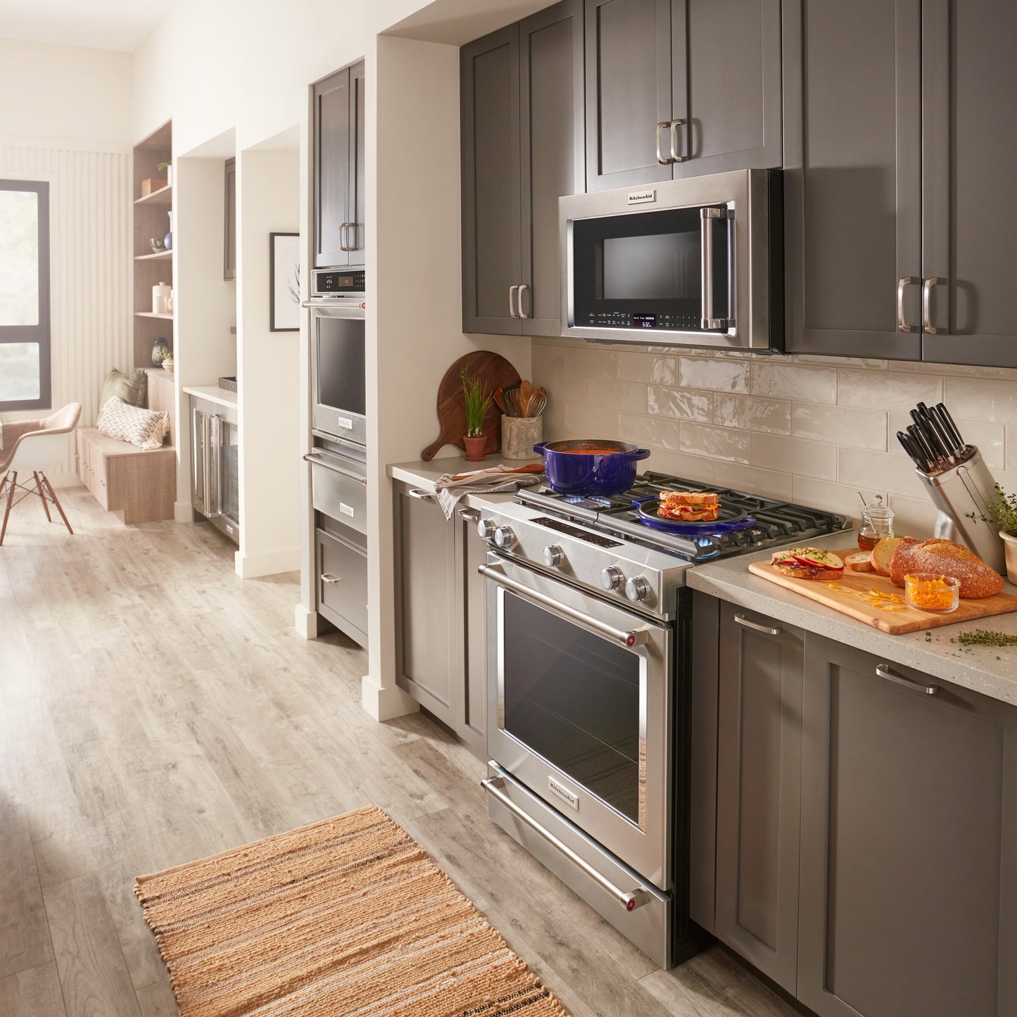 30-Inch 5 Burner Gas Convection Slide-In Range with Baking Drawer