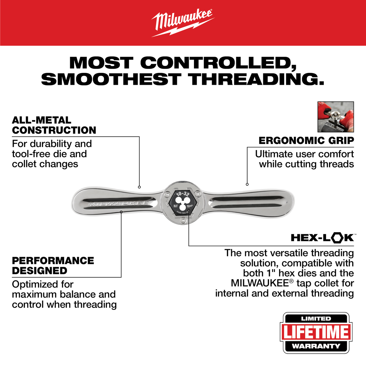 Milwaukee M12-1.75 mm Straight Flute Plug Tap