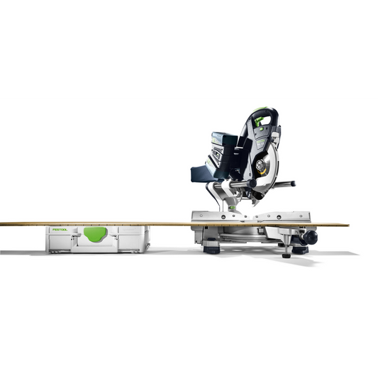 Cordless compound miter saw with sliding base and energy set, ideal for precise woodworking and power tool projects