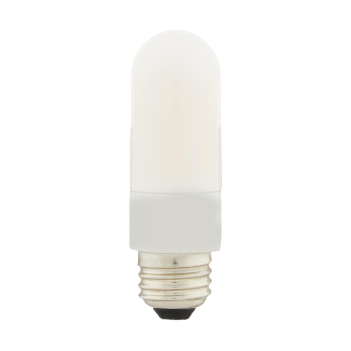 Frosted tubular LED bulb with medium base for energy-efficient lighting in electrical and LED bulb collections under $50