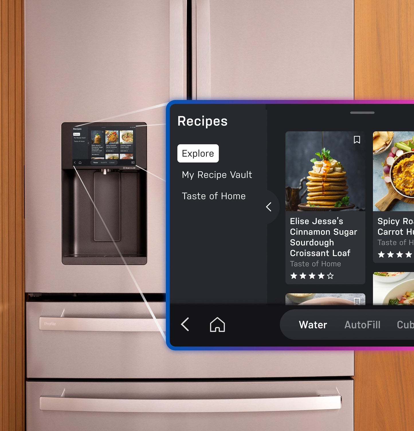 GE Profile™ ENERGY STAR® 22.4 Cu. Ft. Smart Counter-Depth 4-Door French-Door Refrigerator with Kitchen Assistant™