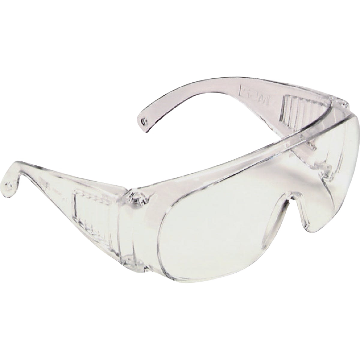 Clear safety glasses with brow guard designed for eye protection in hardware and safety gear collections under $25