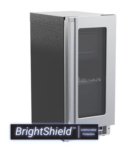 15-inch professional clear ice machine with BrightShield antimicrobial protection for kitchen and appliance collections