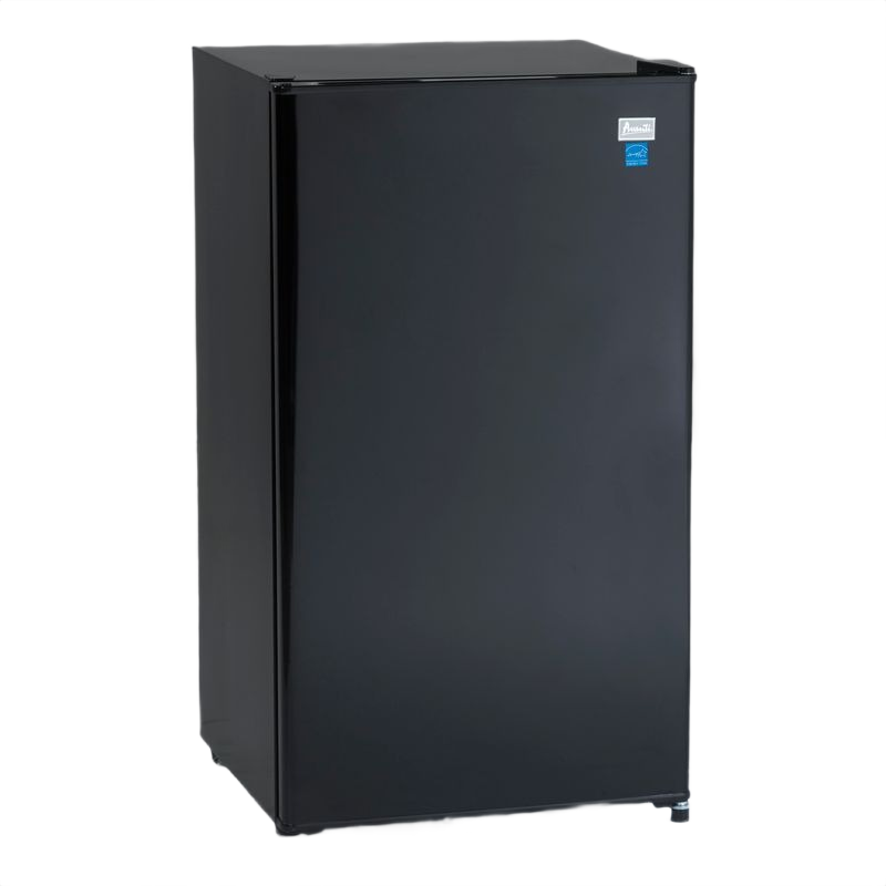 Compact black counterhigh refrigerator with freezer compartment in home appliances and kitchenware collection