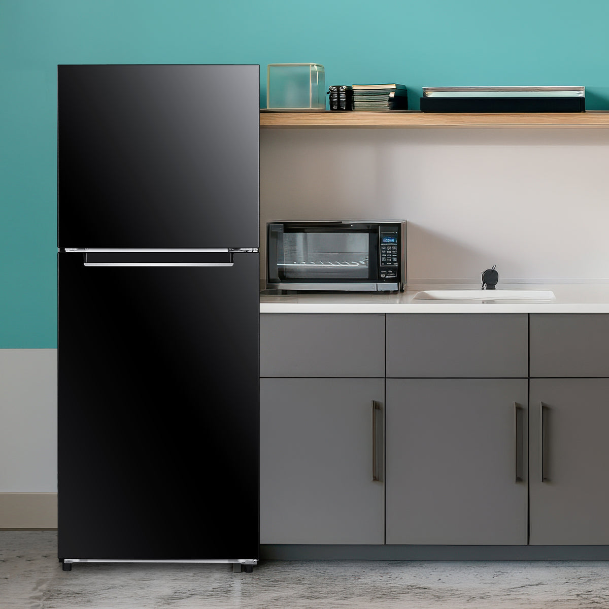 Element Electronics 10.1 cu. ft. Top Freezer Refrigerator - Black, ENERGY STAR (ENR10TFGBB)