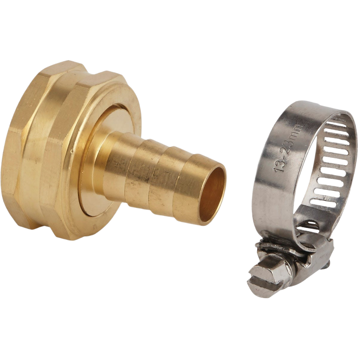 Brass hose end repair coupling with stainless steel clamp for watering and irrigation in lawn and garden tools under $50