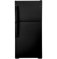 Black 19.2 cu. ft. top-freezer refrigerator with smooth finish in kitchen appliances and top freezer refrigerators collection