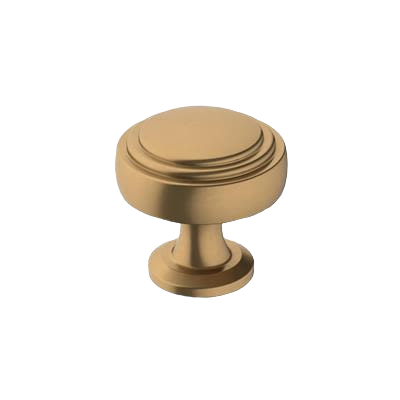 Champagne bronze cabinet knob with classic layered design for stylish home improvement and furniture hardware under $50