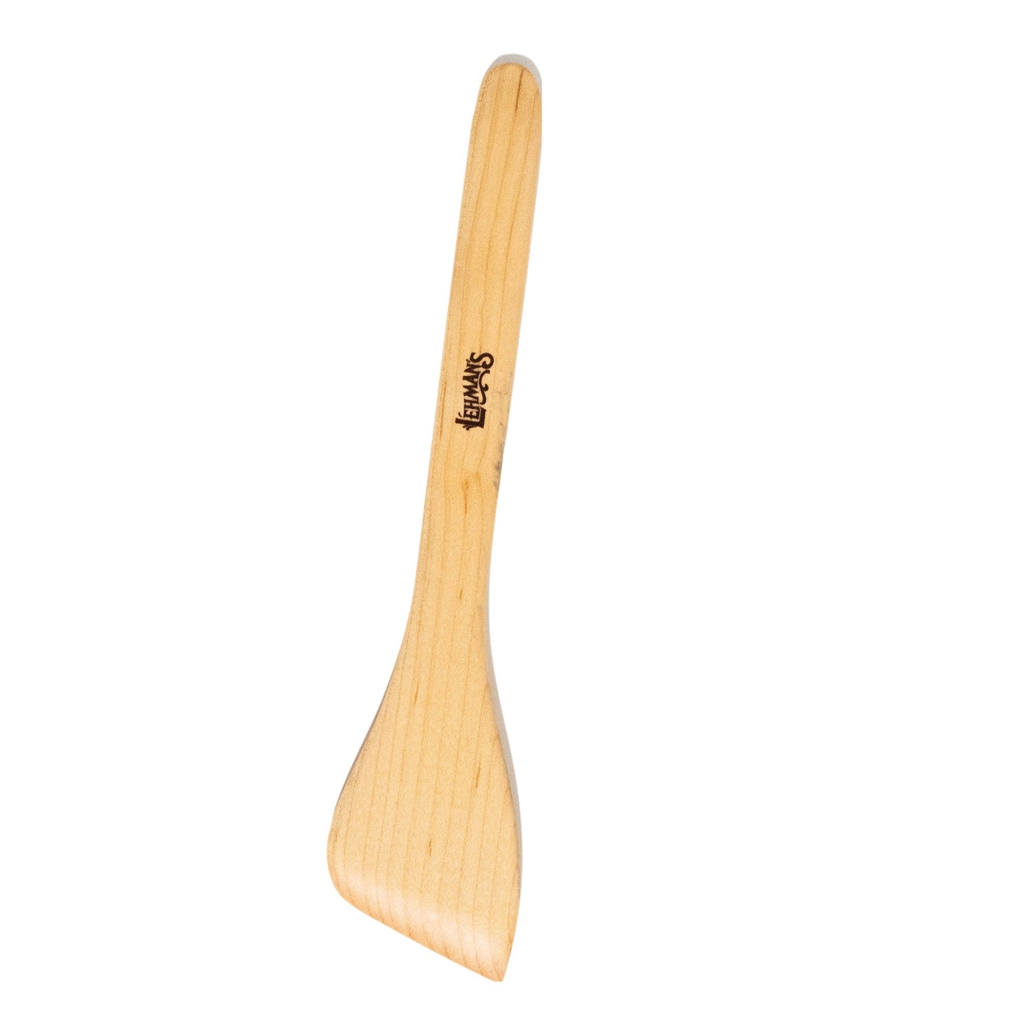 Handcrafted solid American Hard Maple wooden kitchen utensil with angled blade for cooking and mixing tasks under $50