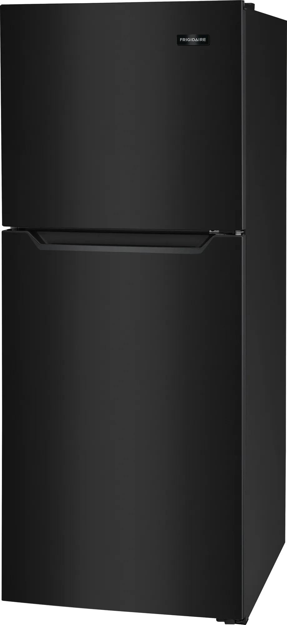 Matte black top freezer refrigerator with sleek handle design in Refrigerators and Kitchen & Kitchenware collections