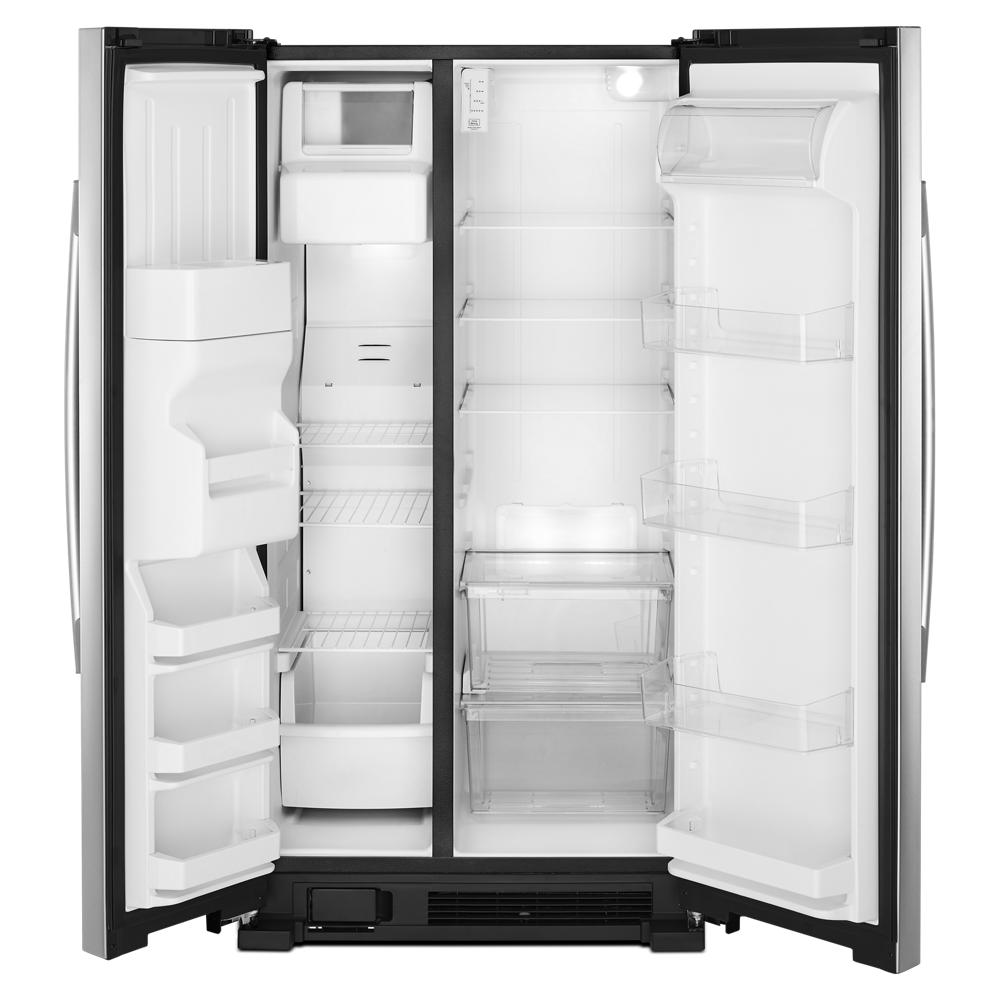 36-inch Wide Side-by-Side Refrigerator with Dual Pad External Ice and Water Dispenser - 25 Cu. Ft.