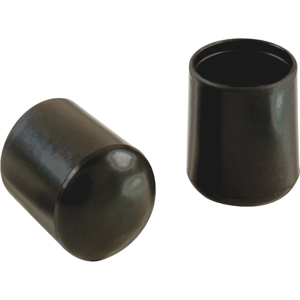Black vinyl furniture leg protectors with hi-tip design for preventing floor damage in home improvement projects