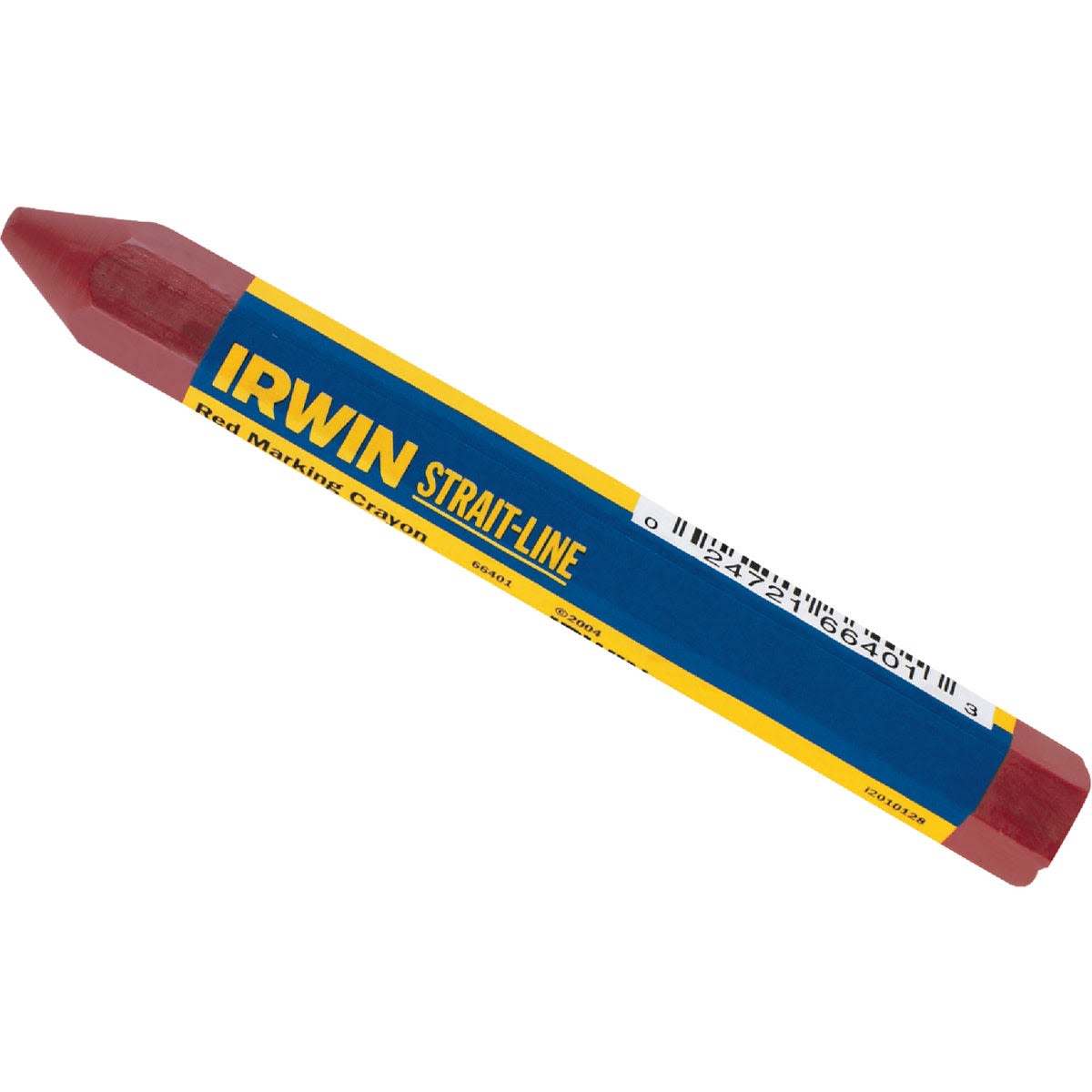 Red lumber crayon with waterproof marking for woodworking and measuring tools in office and hand tool collections
