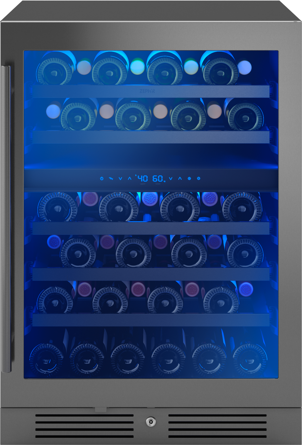 Presrv Wine Cooler, 24in UC, Blk SS+Gls,Rvs Dr, 2Z