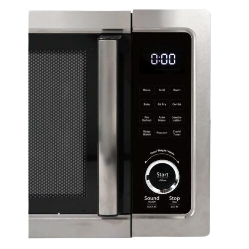 Stainless steel microwave control panel with digital timer and multifunction buttons in Microwaves and Kitchen & Kitchenware collections