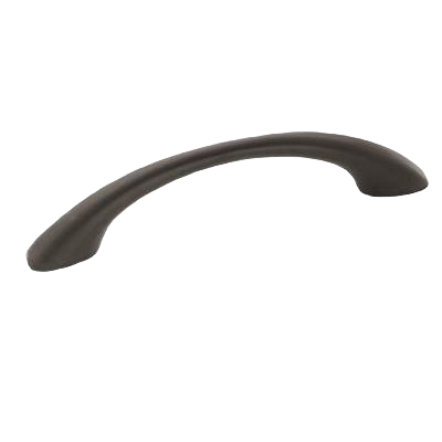 Matte black cabinet pull with sleek arched design for furniture hardware and home improvement projects under $50 collection