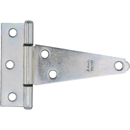 Zinc-plated steel heavy-duty tee hinge with multiple holes for secure fastening in home improvement projects