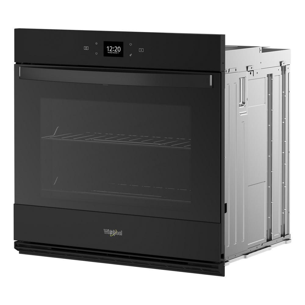 Black Whirlpool single wall oven with digital display and air fry feature from Kitchen & Kitchenware collections