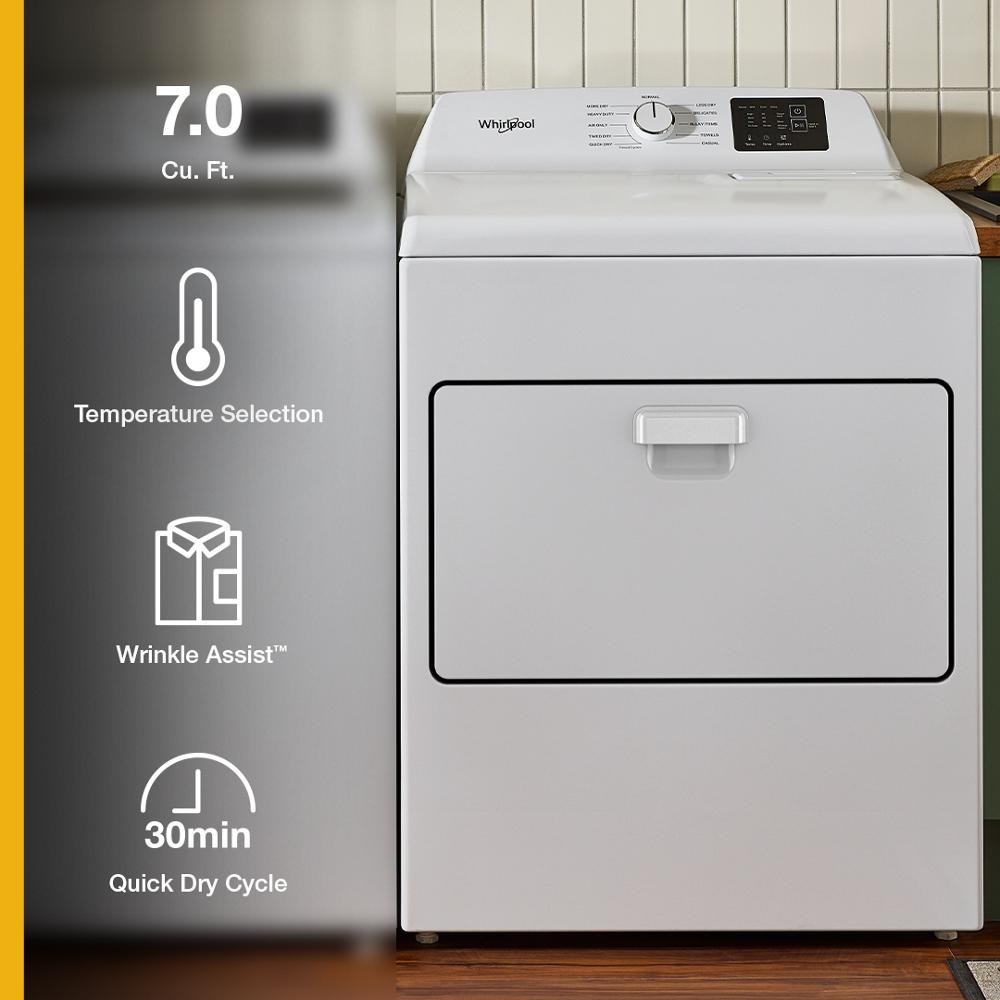 7.0 cu. ft. Gas Dryer with Adaptive Dry - Vented Top Load Matching