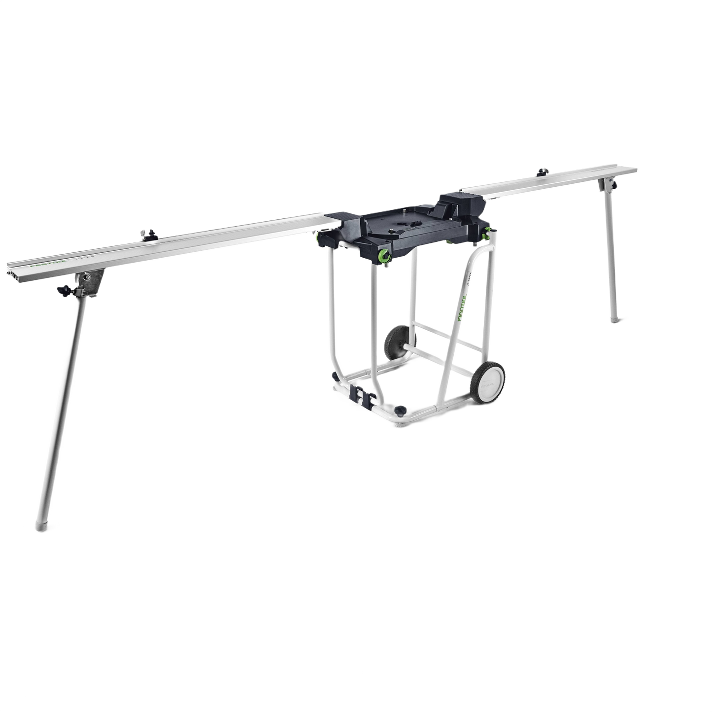 Mobile underframe support stand with extendable rails for Festool Kapex miter saws in power tool accessories collection