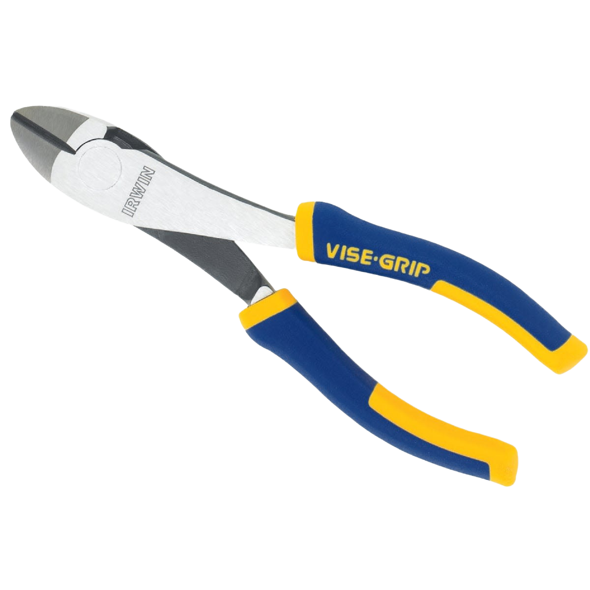 Blue and yellow diagonal cutting pliers with metal jaws for home improvement and tools projects
