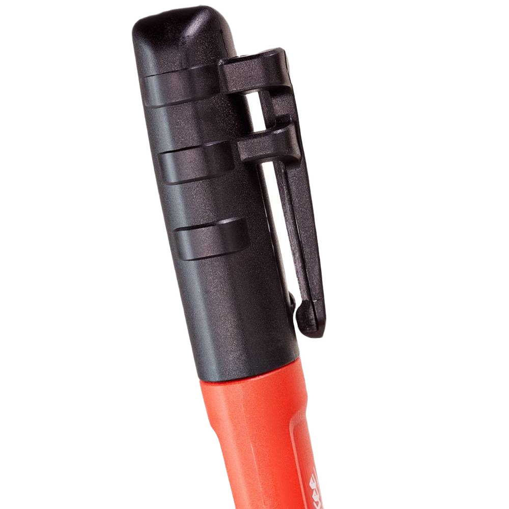 Black capped red medium-point marker for woodworking and measuring tasks in hand tools and home improvement collections