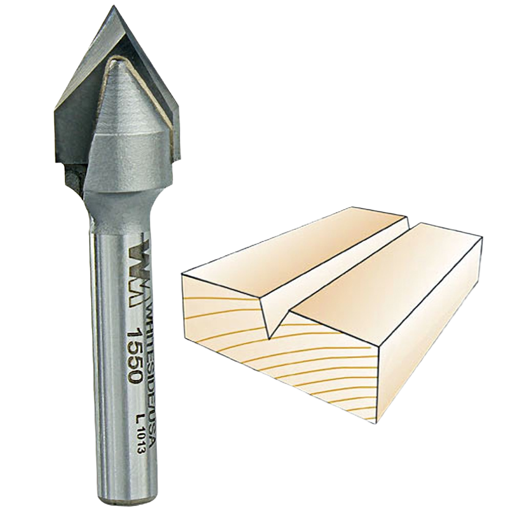 Whiteside 60° V-Groove Bit 1/4