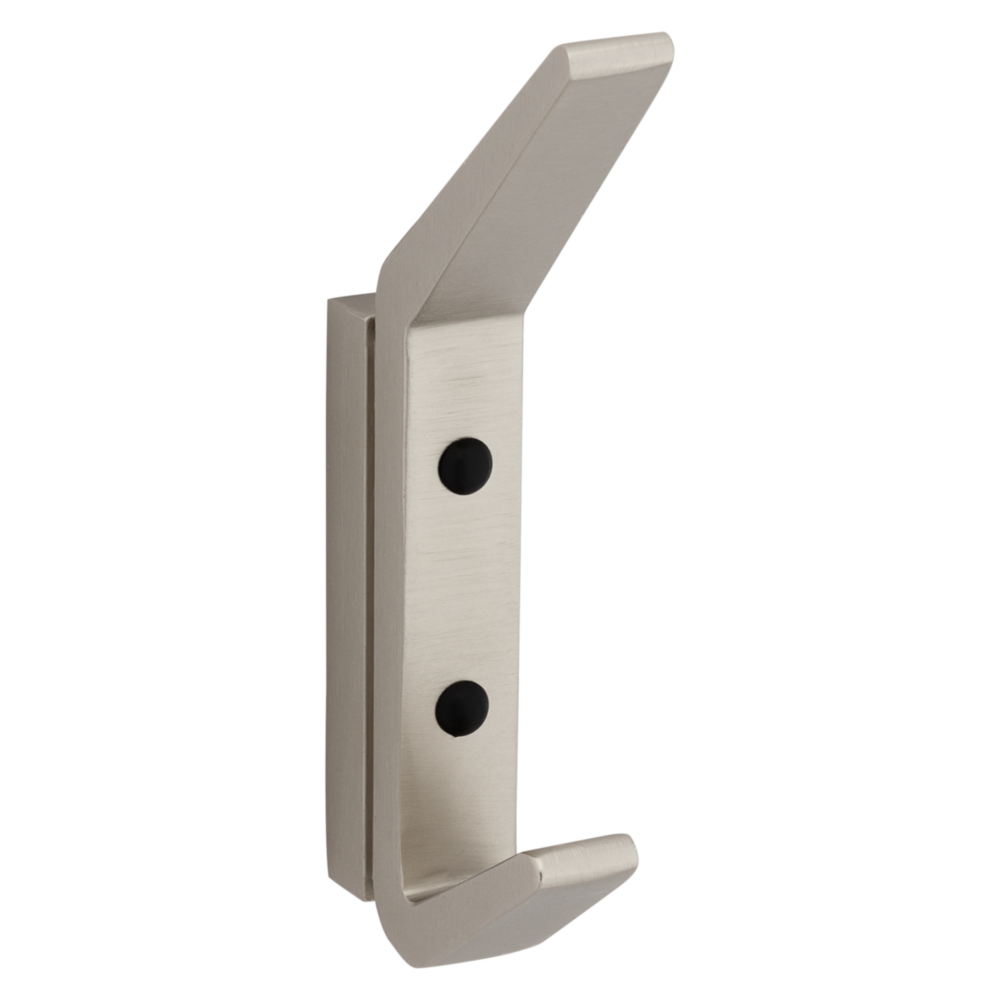 Satin nickel geometric wall hook for storage and organization in home improvement and garage storage under $50 collection
