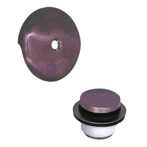 Matte finish tub drain trim kit components with threaded adapter bushing for plumbing repair and home improvement tools