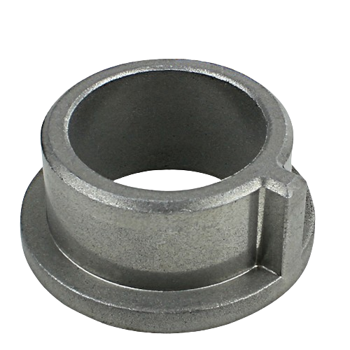Metal steering shaft bushing with a circular flange, designed for tools and home improvement repairs and maintenance