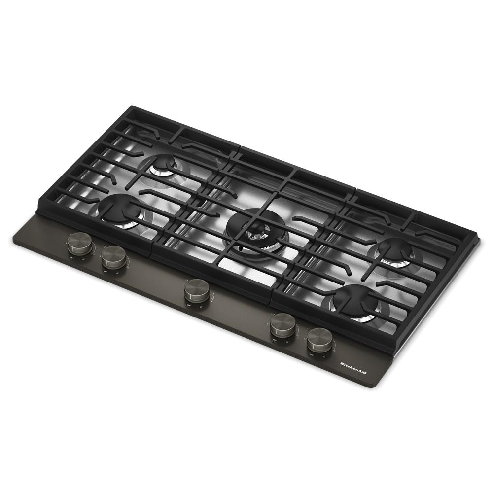 KitchenAid® 36  in. Gas Cooktop with 5 Burners and Integrated Wok Grate