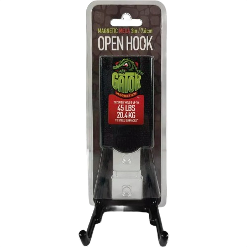 Black magnetic open hook with durable steel frame for hardware and storage organization under $50 collections